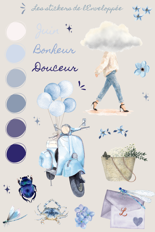 Planche de stickers – Collection « Juin »