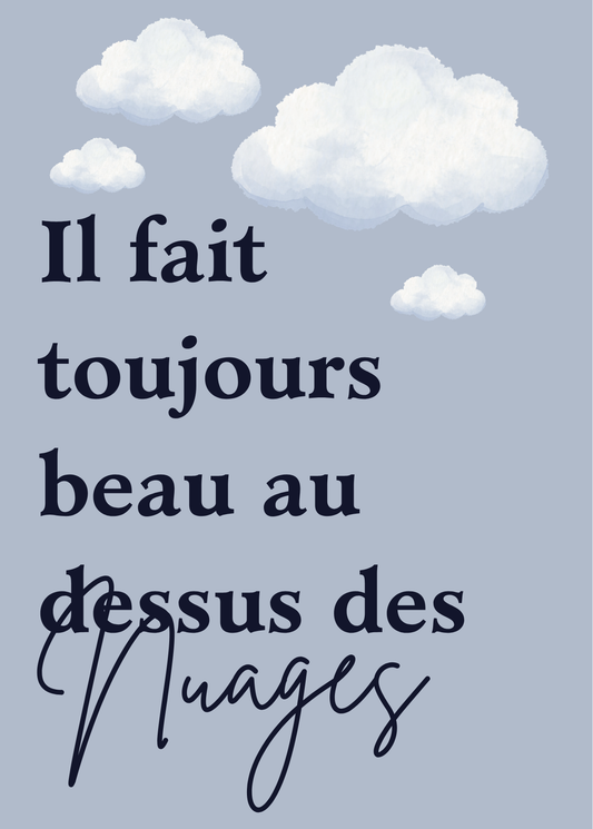 Carte - Il faut toujours beau au dessus des nuages