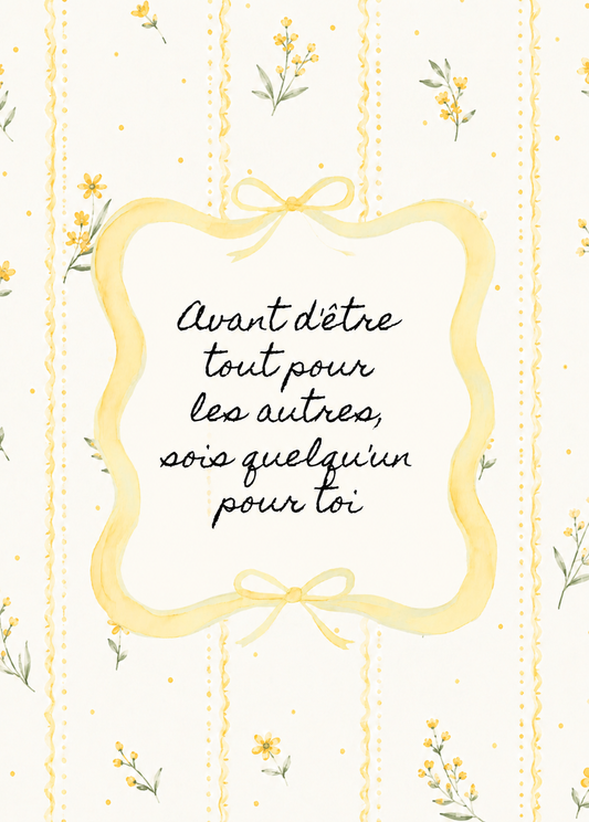 Carte - Avant d'être tout pour les autres